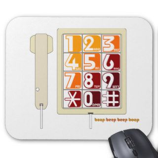Retro Big Button Phone Mousepag Mouse Mat