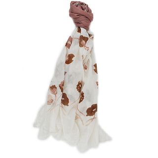 Women's Rose Bisque Floral Scarf (India) Scarves & Wraps