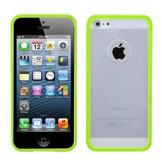 Apple iPhone 5 Soft Skin Case Transparent Clear/Solid Green Gummy AT&T, Cricket, Sprint, Verizon (does NOT fit Apple iPhone or iPhone 3G/3GS or iPhone 4/4S) Cell Phones & Accessories