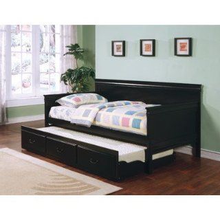 Casey Daybed with Trundle Finish Black Home & Kitchen