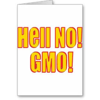 Hell No GMO Greeting Cards