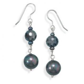 Crystal and Shell Earrings Clothing
