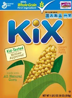 Kix, 18 Ounce (Pack of 5)  Cold Breakfast Cereals  Grocery & Gourmet Food
