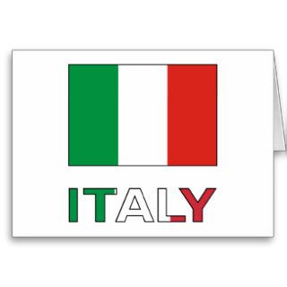 Italy Flag & Word Card