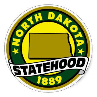 North Dakota ND 2 Statehood Travel Souvenir Sticker