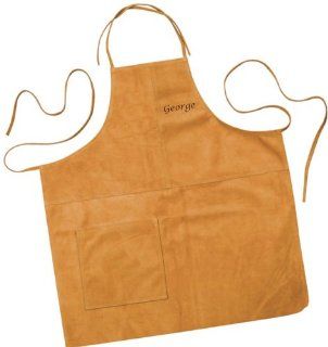 Suede Apron   Mustard   Kitchen Aprons