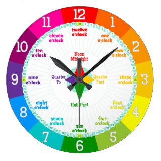 Every Second Counts Rainbow Colors Learning Clock