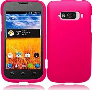 For ZTE Imperial N9101 Rubberized Hard Snap On Cover Case Hot Pink Accessory Cell Phones & Accessories