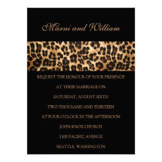 Black Safari Wedding Invitation