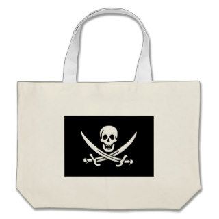 Jolly Roger of Calico Jack Rackham (BLACK) Canvas Bags