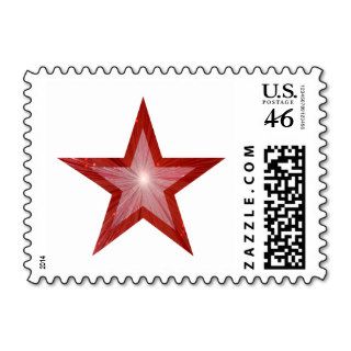Red Star postage stamp small white