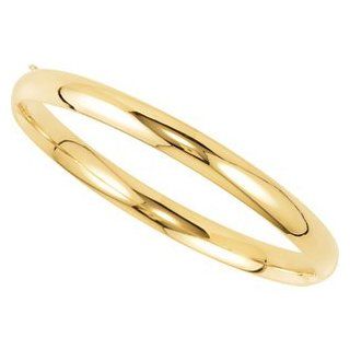 IceCarats Designer Jewelry 14K Yellow Gold Bangle Bracelet 06.50 Mm IceCarats Jewelry