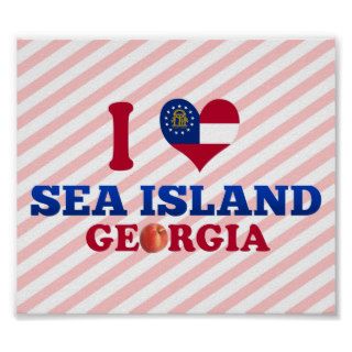 I Love Sea Island, Georgia Poster