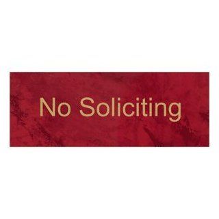 No Soliciting Engraved Sign EGRE 470 GLDonPTWN No Solicitation  Business And Store Signs 