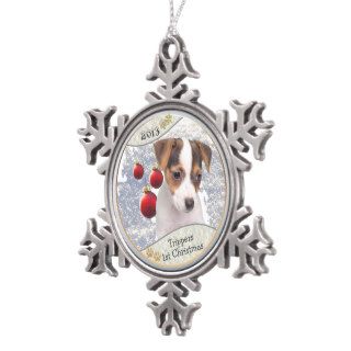 Jack Russell Customize it   Puppy's 1st  Christmas Ornament