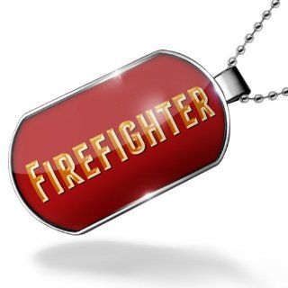 Dogtag Firefighter Dog tags necklace   Neonblond Jewelry