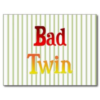 Matching Good Twin Bad Twin Gifts Postcard