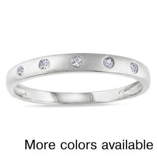 Miadora Plated Silver Diamond Accent Ring Miadora Diamond Rings