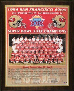 1994 San Francisco 49ers Super Bowl Champions Healy Plaque  Sports & Outdoors
