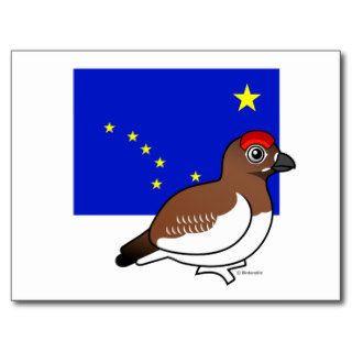 State Birdorable of Alaska Willow Grouse Post Cards