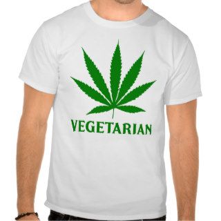 Vegetarian Marijuana Cannabis Pot Weed humor funny T Shirt
