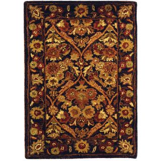Handmade Treasured Dark Plum Wool Rug (2' x 3') Safavieh Accent Rugs
