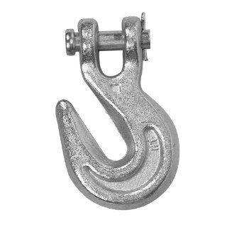 Campbell 473 System 4 Grade 43 Drop Forged Carbon Steel Clevis Grab Hook, Self Colored, 3/8" Trade, 5400 lbs Working Load Limit