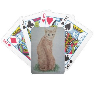 Cats look Back Playing Cards