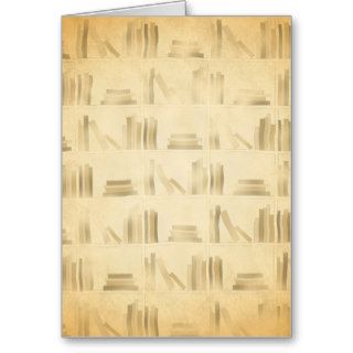 Bookshelf Pattern. Vintage Style Look Background. Card