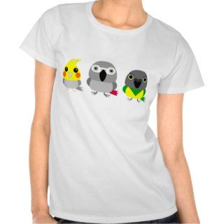 Cockatiel, African Grey, and Senegal Parrot Tee Shirts