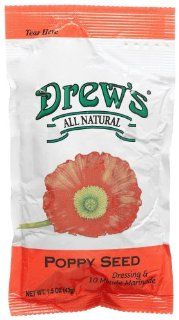 Drew's All Natural Poppy Seed Dressing, 1.5 Ounce Single Serve Packets (Pack of 60)  Salad Dressings  Grocery & Gourmet Food