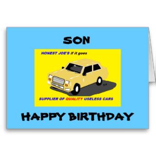 SON BIRTHDAY FUNNY GREETING CARDS