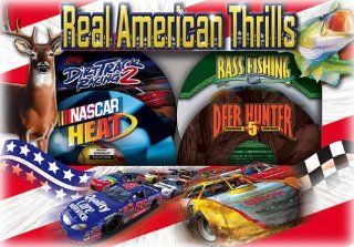 Real American Thrills Dirt Track Racing 2 / Nascar Heat / Bass Fishing 2003 / Deer Hunter 5 Video Games