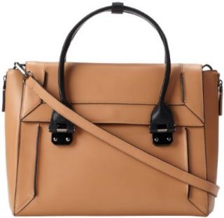 BCBG Harper Snap NLJ459LE Top Handle Bag, Tan, One Size Top Handle Handbags Shoes