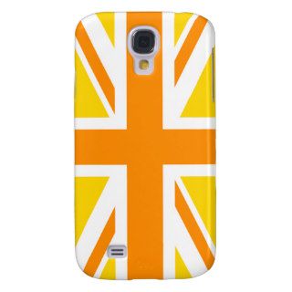 Gold and Orange Union Jack Samsung Galaxy S4 Cases