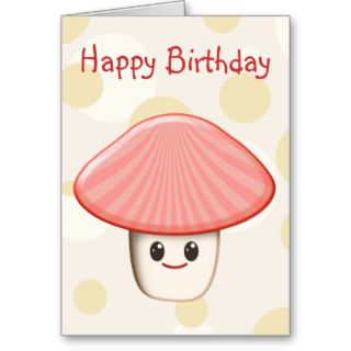 Fun Guy   Fungi Kawaii Mushroom Birthday Card