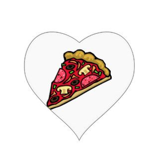 Pizza Slice with Various Toppings Sticker