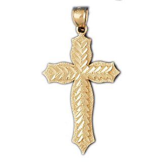 14K Gold Charm Pendant 4.1 Grams Religious> Crosses7985 Necklace Jewelry