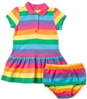 Carter's Girls Rainbow Striped Polo Dress Set (3 Months) Infant And Toddler Dresses Clothing
