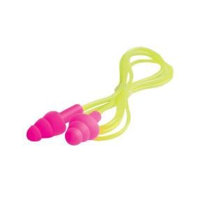 Girl Power At Work ERB 04C Reusable Corded Ladies Ear Plugs in Hi Viz Pink (100 per Box) 14397