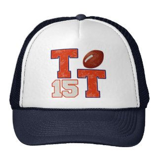 TT Number 15 Football Mesh Hats