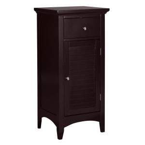 Elegant Home Fashions Simon 15 in. W x 13 in. D x 32 in. H in. Floor Cabinet with 1 Shutter Door and 1 Drawer in Dark Espresso HDT594
