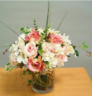 Pastel Roses & Hydrangea Compact Table Arrangement Grocery & Gourmet Food