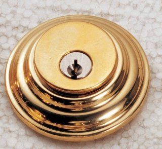 Double Hill DB462 US15A Pewter Keyed Entry Traditional Beveled Rose Double Cylinder Deadbolt with Solid Forged Brass Construction from the DB Series   Door Dead Bolts  