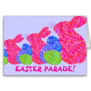 Funny Pink Easter Bunny Easter Parade Dentist Card
