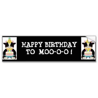 birthday day cow bumper sticker