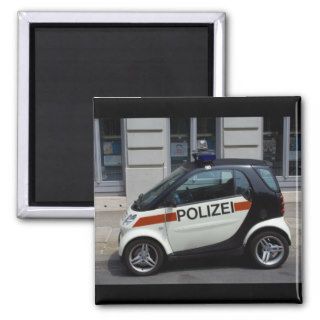 smart Police Car Refrigerator Magnets