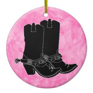 Her Western Boots Christmas Tree Ornaments