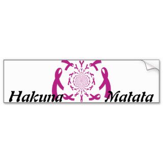 Breast Cancer Awareness Hakuna Matata Ribbon Bumper Sticker