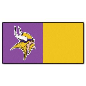 FANMATS Minnesota Vikings 18 in. x 18 in. Carpet Tile (20 Tiles / Case) 8560